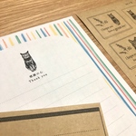  『感謝の心』ありがとうに猫を添えたレターセット＊カラフルストライプ
