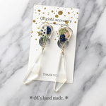 ナチュラル クリアロング＊アシンメトリーデザイン/ピアス・イヤリング