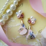 【15】人魚姫  ヒトデ 深めサファイア モチーフ♡ピアス*イヤリング