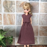 リカちゃん　服　ワンピース　パープル