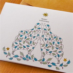 CHRISTMAS CARD -  NOEL SHEEP 2PC SET