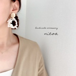 ゴールド×パールフープピアス/イヤリング