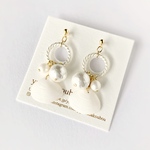 ◯特集掲載◯海を想うshell&pearls イヤリング/ピアス （選べる7種のキャッチ）