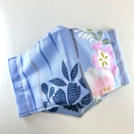 夏用折り返しフィルター入れ付き立体マスク　ブルー5