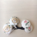 【受注生産】floating flora🌷pink ヘアゴム🐻🐻
