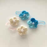 ★小さなお花モチーフの髪ゴム4個★ベビー用