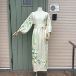 W 192 着物リメイク　ロングワンピ