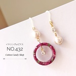 ꒰⑅No.432⑅꒱  バラ パープル 紫色 イヤリング/ピアス