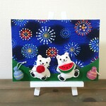 【kuumama-4様専用】季節飾り「花火」「お月見」2枚セット