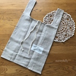 linen キャンバス エコバッグ 綿レース