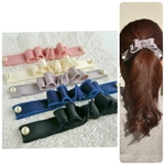 フリンジリボンで留めるマスクフック(マスクバンド)　M