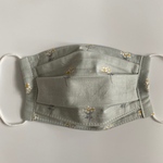 【夏用】冷感プリーツマスク／フィルターポケット付き　ミニフラワー②