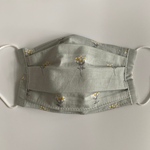 【夏用】冷感プリーツマスク／フィルターポケット付き　ミニフラワー①