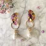 再販・半月レジンパーツのピアス・イヤリング