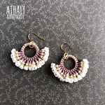 fringe.hoopピアス／イヤリング　purple.yellow
