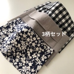 【3柄セット】【即日発送】おしゃれなプリーツマスク　
