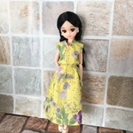 リカちゃん　服　ワンピース　イエローフラワー