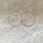 送料無料✴︎gold circle big flame♡ピアス