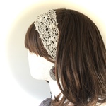 夏のクロッシェヘアバンド