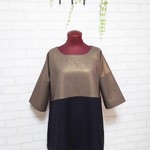1点限定商品　☆ブラウンラメと黒の切替チュニック☆