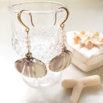 シェルピアス アンティークデザインピアスフック