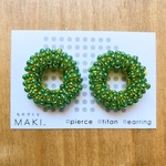 《再販》ビーズのループピアス.Large/ｱﾎﾞｶﾄﾞ