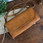 お財布ショルダー/長財布/レザーウォレット/ヴィンテージ風/レザー