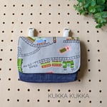 【送料無料】【再販】マチ付き移動ポケット～列車と線路～　