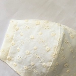 送料無料　大人用マスク　コットンレース　アイボリー　夏用