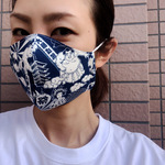 大きめサイズ　呼吸がしやすい　大人用　日本　相撲　歌舞伎　舞子　和柄