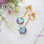 紫陽花　イヤリング(ピアス）gold
