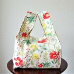 lamblampさまオーダー品レジ袋型エコバッグ◎野の花◎ランチバッグ◎コンビニ袋◎マチたっぷり15㎝◎