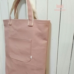 [K様オーダー品]＊帆布のレッスンバッグ(縦長)＊さくらピンク・サイズオーダー