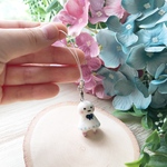 てるてる坊主のてるてる君 -陶 ストラップ-