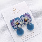 【6/27(土)販売】マットでシンプルな耳飾り＊blue