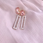スクエアビジューピアス/イヤリング
