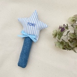 STAR♡名前刺繍入りラトルスカイブルー(boy)
