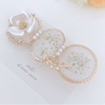 アンティークパールフラワーと白い花のヘアクリップ/バレッタ