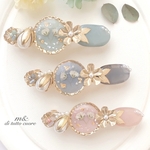 ニュアンスカラーなかすみ草のバレッタ/ヘアクリップ
