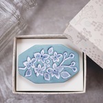【minne限定】: : : 陶土の草花ブローチ : : : 363（ヘアゴム・帯留め変更可）