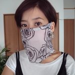 夏用 暖簾マスク 薔薇