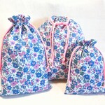 送料無料 巾着袋3点セット♪ 体操服入れ  上靴入れ コップ入れ  体操服袋 お着替え袋  上靴袋  コップ袋      