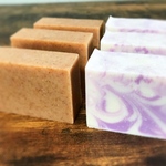 2個セット【あずき蜂蜜せっけん】【ラベンダーマルセイユ石鹸】手作り石鹸　コールドプロセス