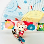 和柄の扇子ケース☆ウサギちゃんと一緒にお祭りに行こう