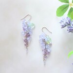 藤の花　ピアス(イヤリング）色変わり