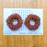 ビーズのループピアス.Large/イチジク