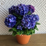 紫陽花  23 粘土の花鉢  ミニチュア