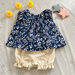 ふわふわチュニック のセット（紺）