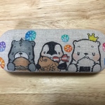 しろくまとペンギンとツキノワグマ　メガネケース  