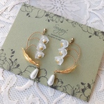 小枝ピアス イヤリング 〜すずらんの雫〜